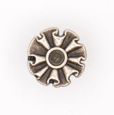 Metalen Knoop met Bloemmotief - 15 mm Zilverkleurig Knopen KNP00203